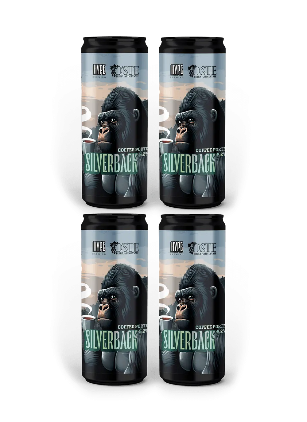COFFEE PORTER 'SILVERBACK' 330ML | 5,2% - 4PZ - O'Ste Birra Artigianale