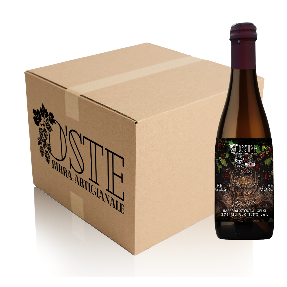Box degustazione Imperial Stout, birra artigianale ai gelsi neri, scorza d'arancia e cannella
