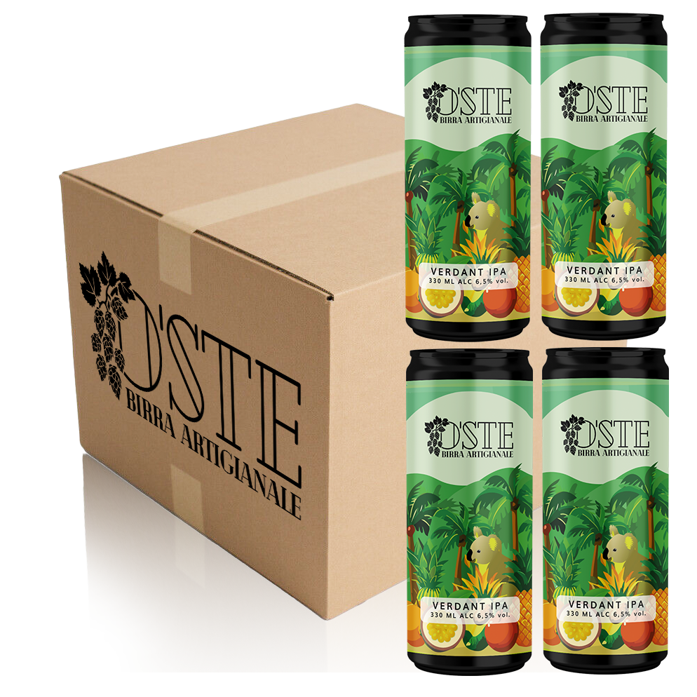 Box degustazione Verdant IPA, birra artigianale ai frutti tropicali e note resinose