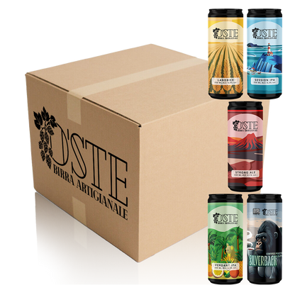Box degustazione 5 birre artigianali miste: Landbier, Session IPA, Strong Ale, Verdant IPA, Coffee Porter